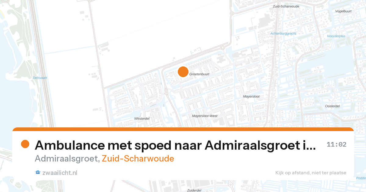 Ambulance met spoed naar Admiraalsgroet in Zuid-Scharwoude — 26 aug 2026