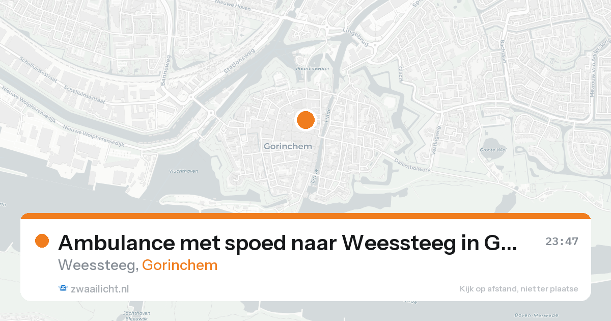 Ambulance met spoed naar Weessteeg in Gorinchem — 22 aug 2026