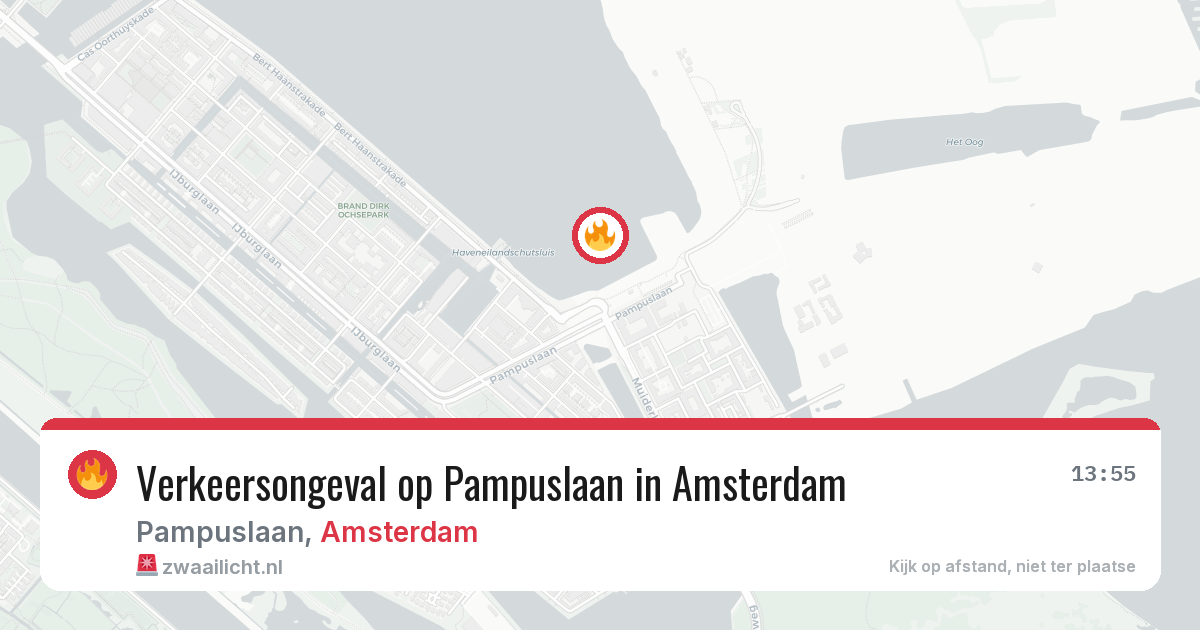 Verkeersongeval op Pampuslaan in Amsterdam — 23 apr 2026
