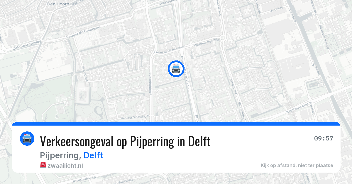 Verkeersongeval op Pijperring in Delft — 19 mei 2026
