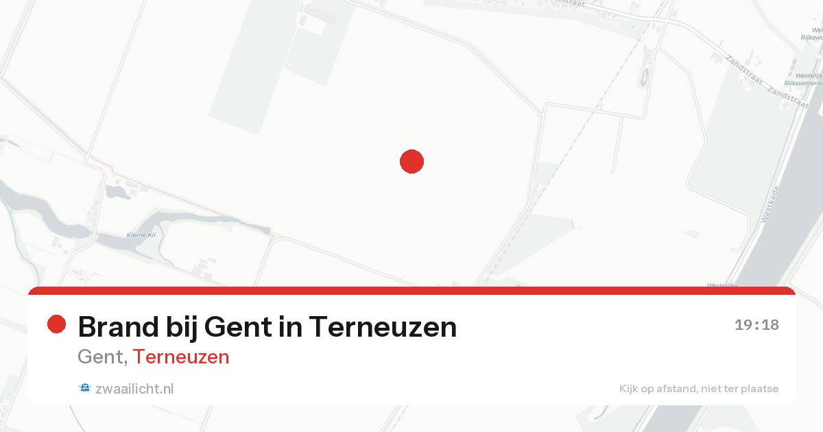 Brand bij Gent in Terneuzen — 20 aug 2026