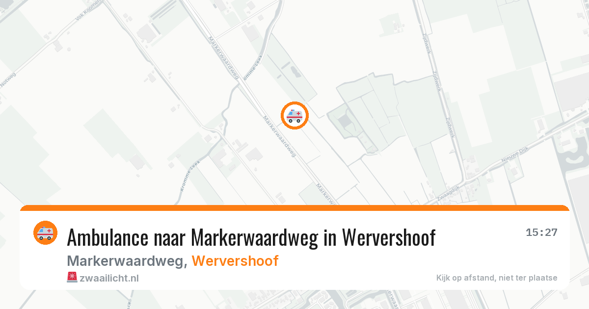 Ambulance naar Markerwaardweg in Wervershoof — 1 aug 2026