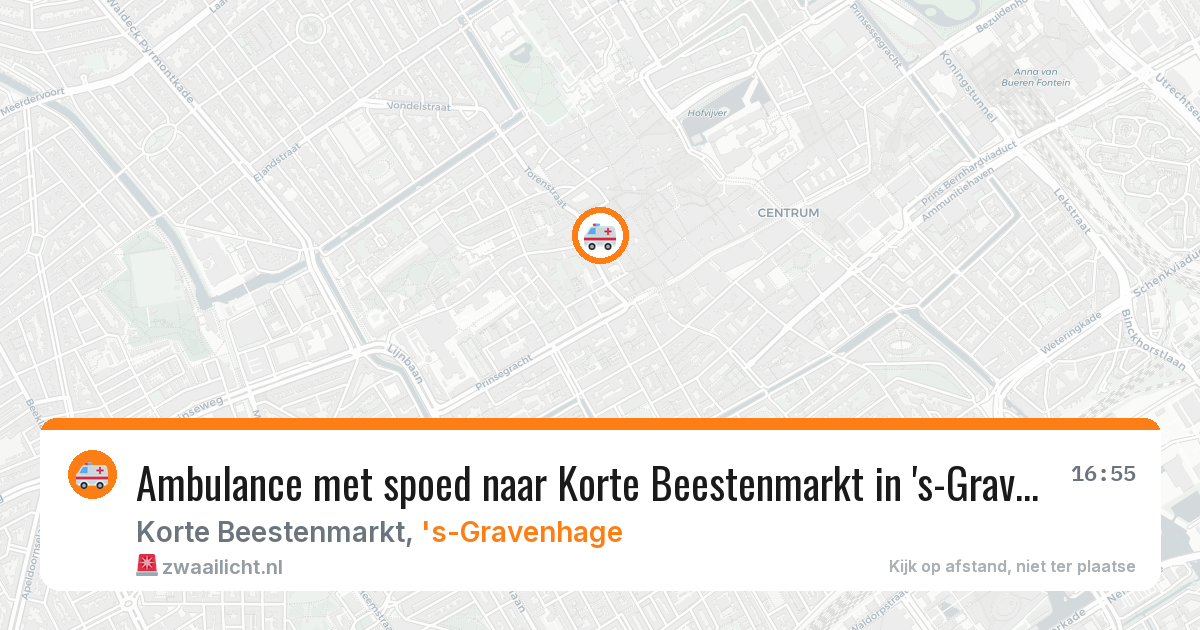 Ambulance met spoed naar Korte Beestenmarkt in 's-Gravenhage — 12 jul 2026