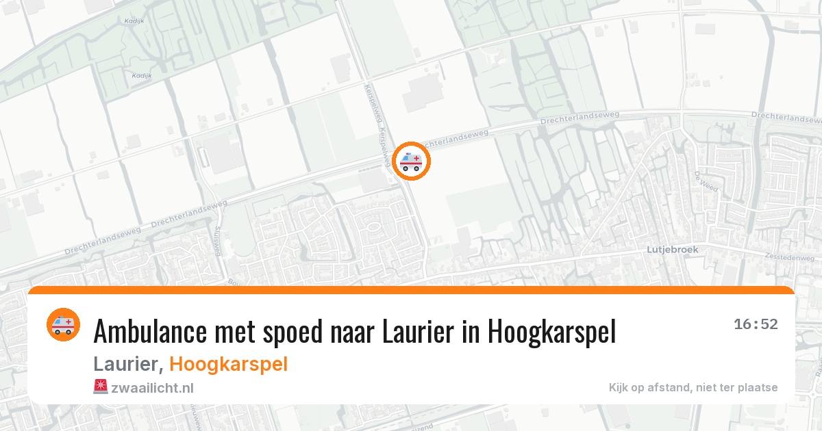 Ambulance met spoed naar Laurier in Hoogkarspel — 2 apr 2026