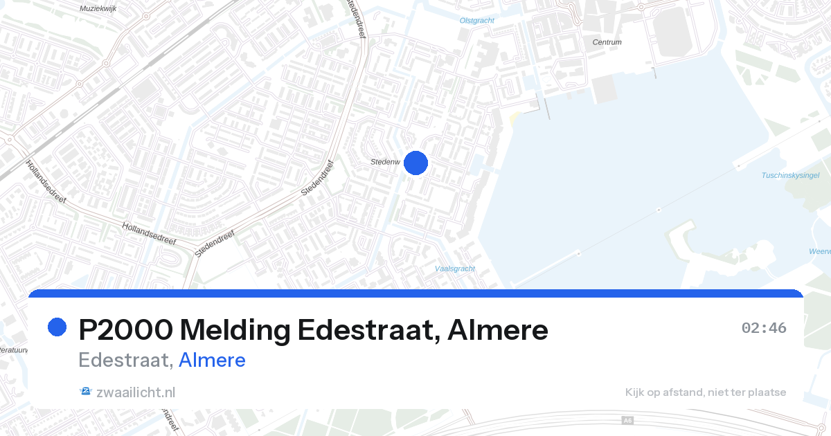 P2000 Melding Edestraat, Almere — 27 aug 2026