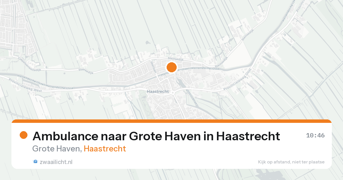 Ambulance naar Grote Haven in Haastrecht — 23 mei 2026