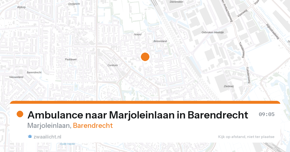 Ambulance naar Marjoleinlaan in Barendrecht — 20 jul 2026