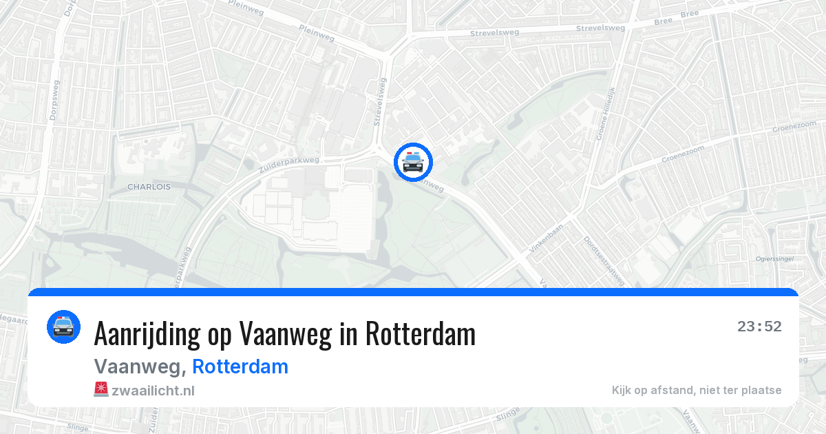 Aanrijding op Vaanweg in Rotterdam — 28 jan 2026