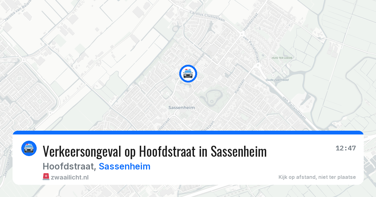 Verkeersongeval op Hoofdstraat in Sassenheim — 18 apr 2026