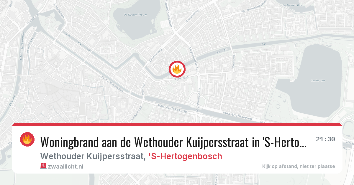 Woningbrand aan de Wethouder Kuijpersstraat in 'S-Hertogenbosch — 30 mei 2026