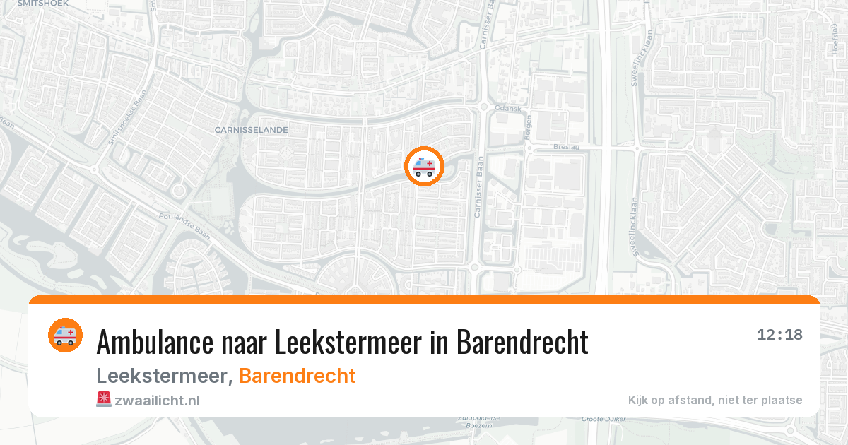 Ambulance naar Leekstermeer in Barendrecht — 28 mrt 2026