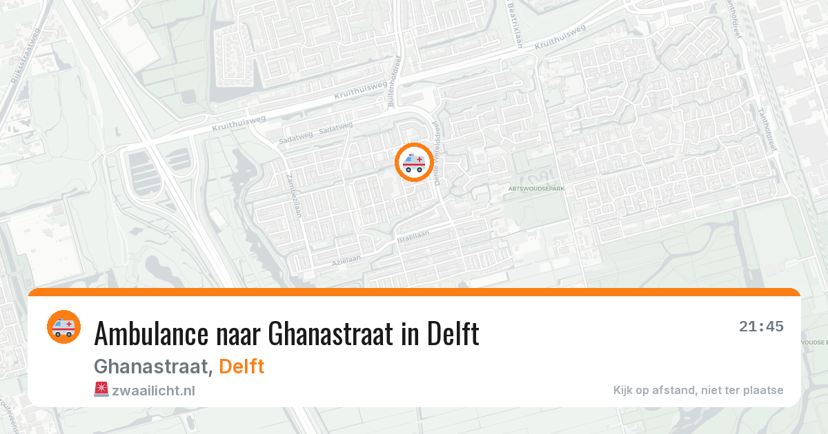 Ambulance naar Ghanastraat in Delft — 3 jun 2026