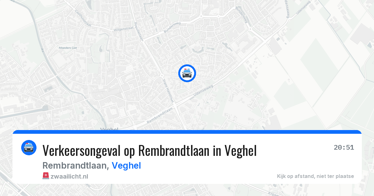Verkeersongeval op Rembrandtlaan in Veghel — 8 aug 2026