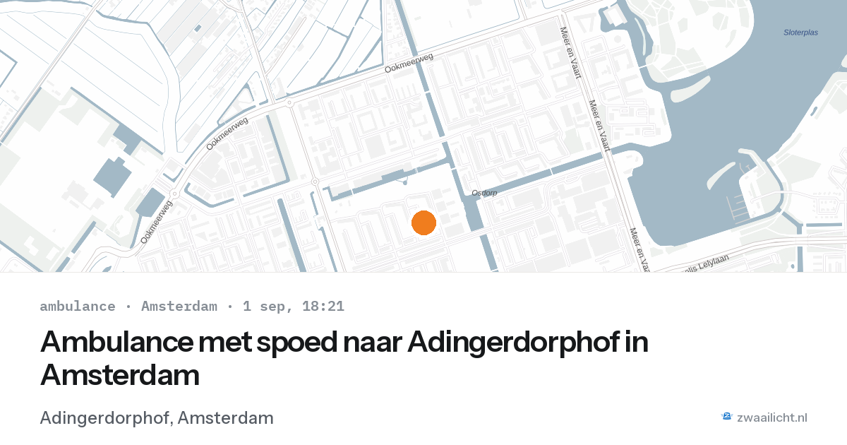 Ambulance met spoed naar Adingerdorphof in Amsterdam — 1 sep 2026