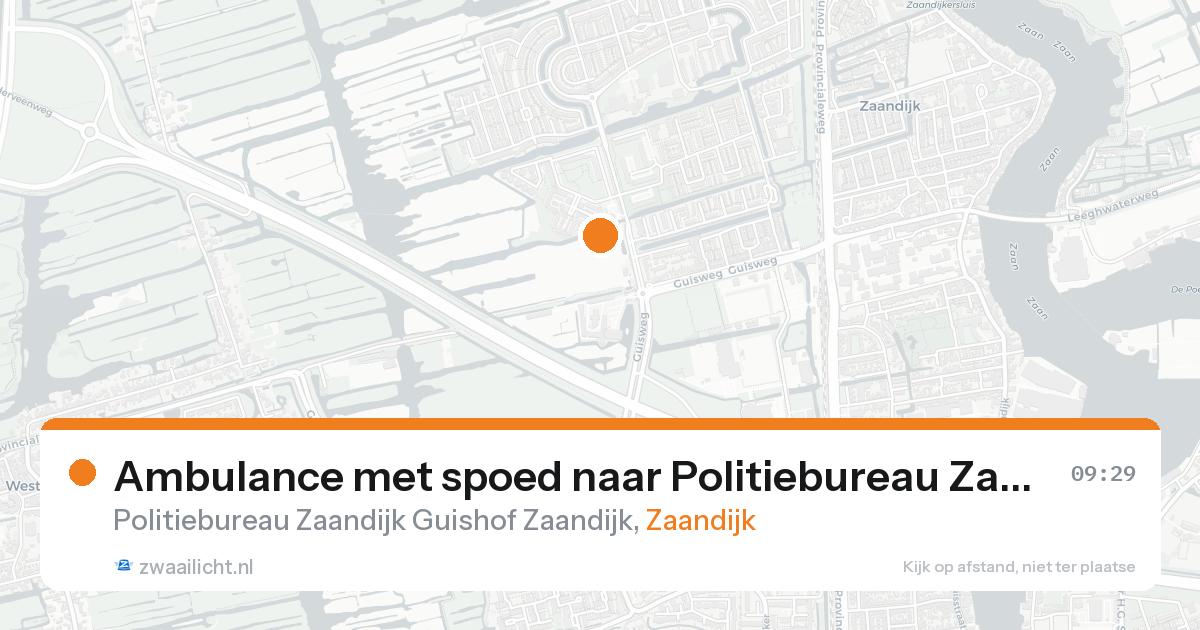 Ambulance met spoed naar Politiebureau Zaandijk Guishof Zaandijk in Zaandijk — 31 jan 2026