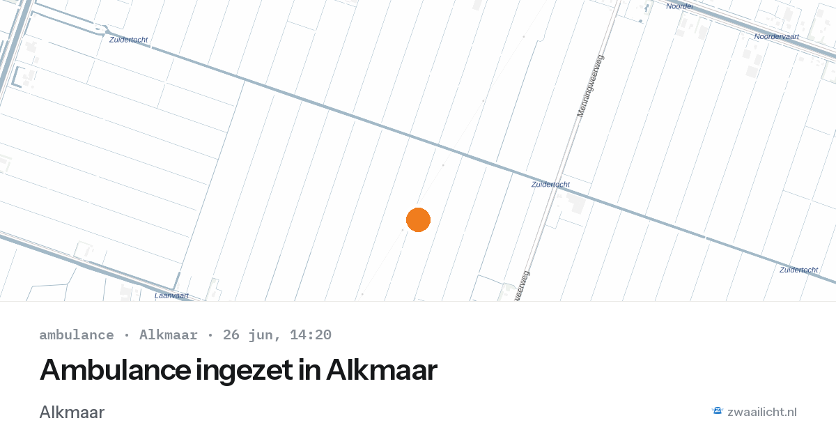 Ambulance ingezet in Alkmaar — 26 jun 2026