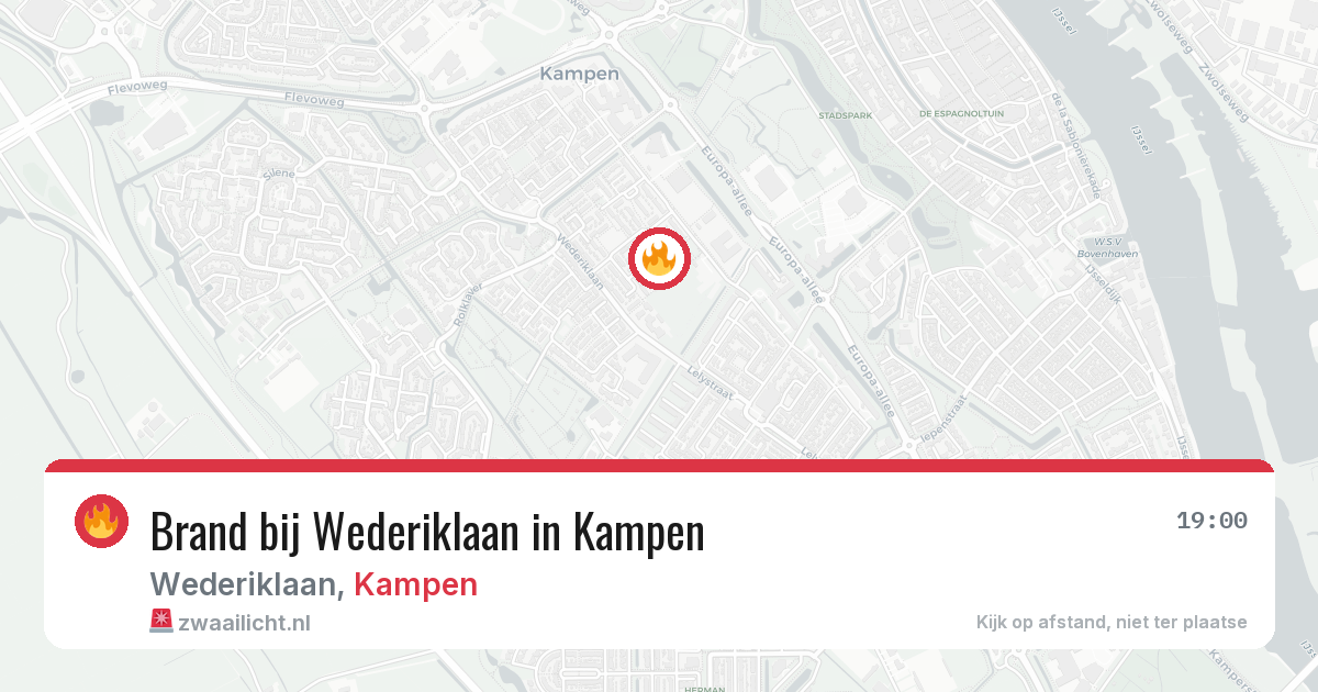 Brand bij Wederiklaan in Kampen — 27 jul 2026