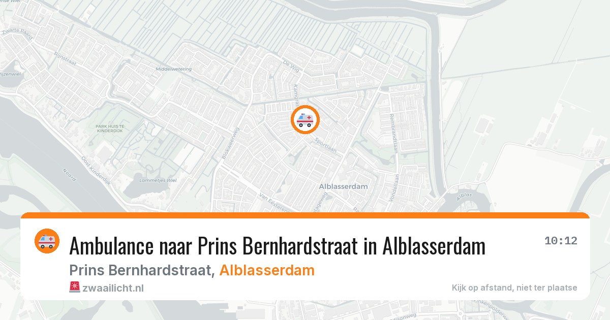 Ambulance naar Prins Bernhardstraat in Alblasserdam — 1 aug 2026