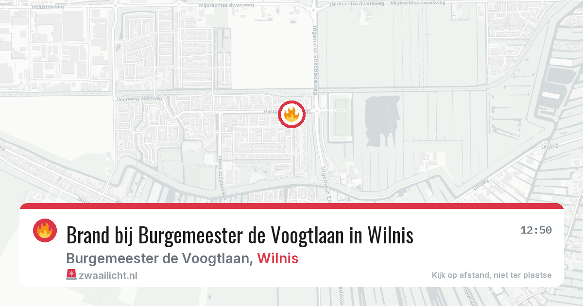 Brand bij Burgemeester de Voogtlaan in Wilnis — 22 jun 2026