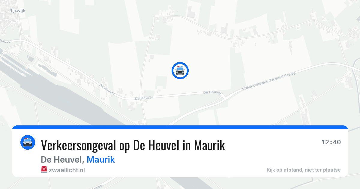 Verkeersongeval op De Heuvel in Maurik — 17 jan 2026