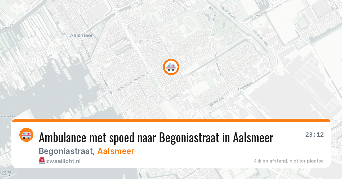 Ambulance met spoed naar Begoniastraat in Aalsmeer — 7 mei 2026