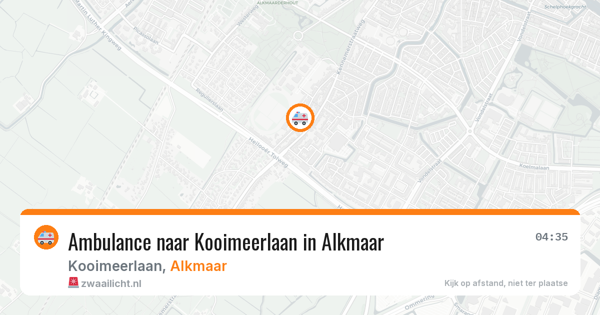 Ambulance naar Kooimeerlaan in Alkmaar — 22 mei 2026