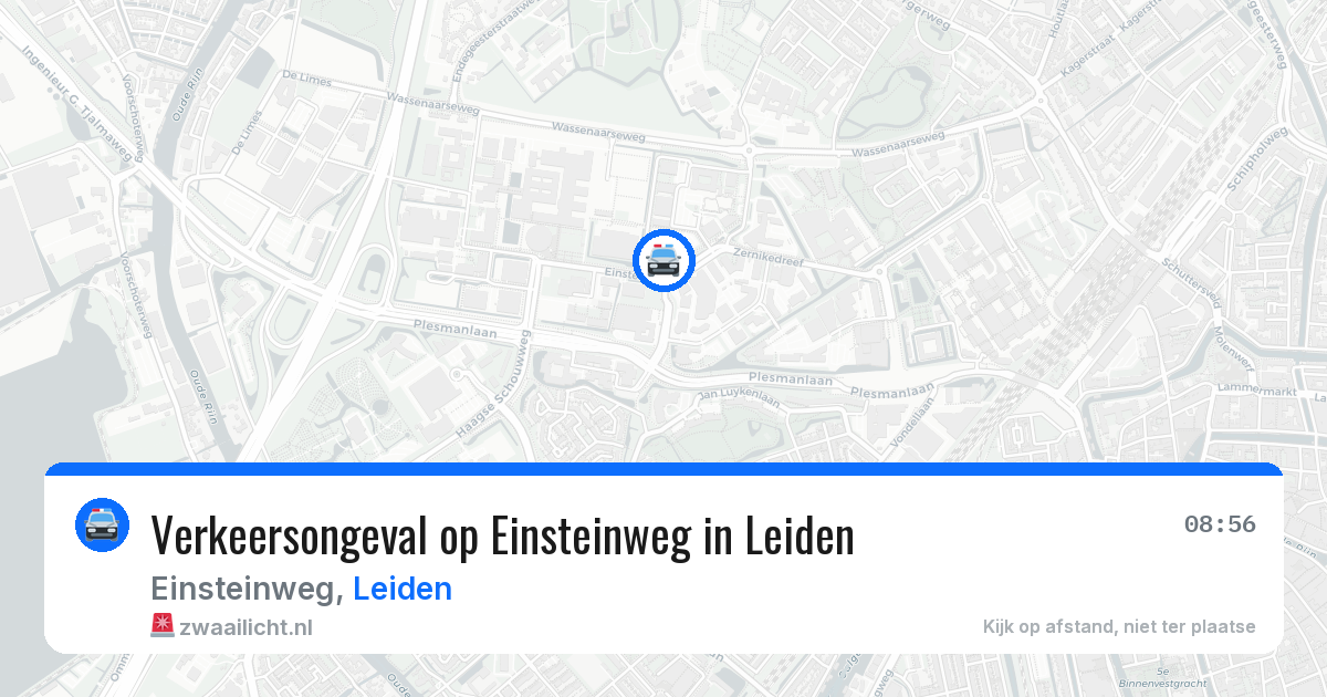 Verkeersongeval op Einsteinweg in Leiden — 13 apr 2026
