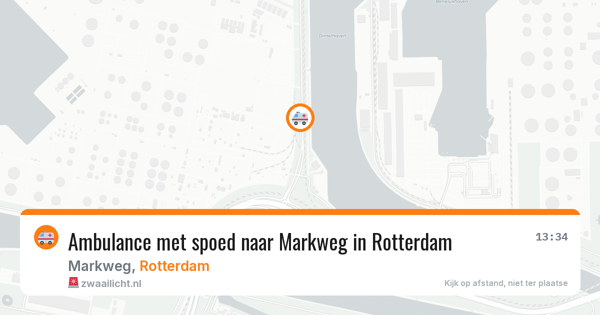 Ambulance met spoed naar Markweg in Rotterdam — 7 mei 2026