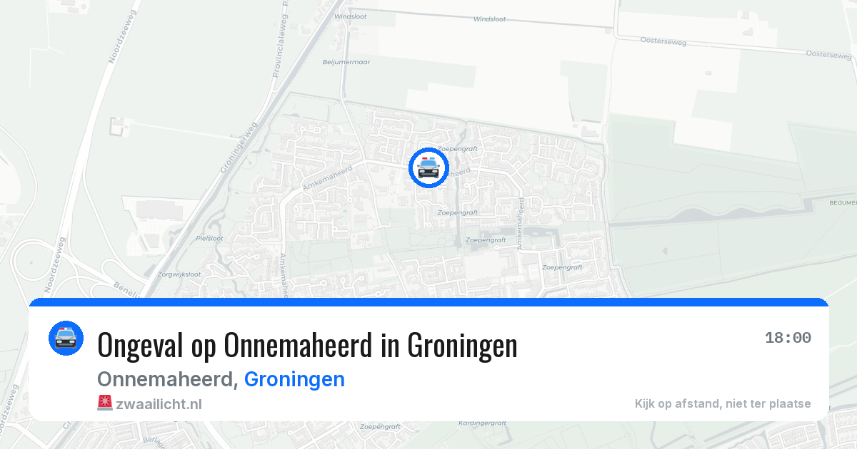 Ongeval op Onnemaheerd in Groningen — 29 jul 2026