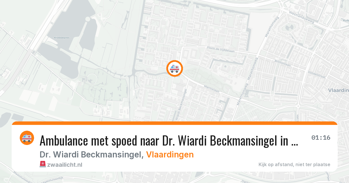 Ambulance met spoed naar Dr. Wiardi Beckmansingel in Vlaardingen — 23 mei 2026