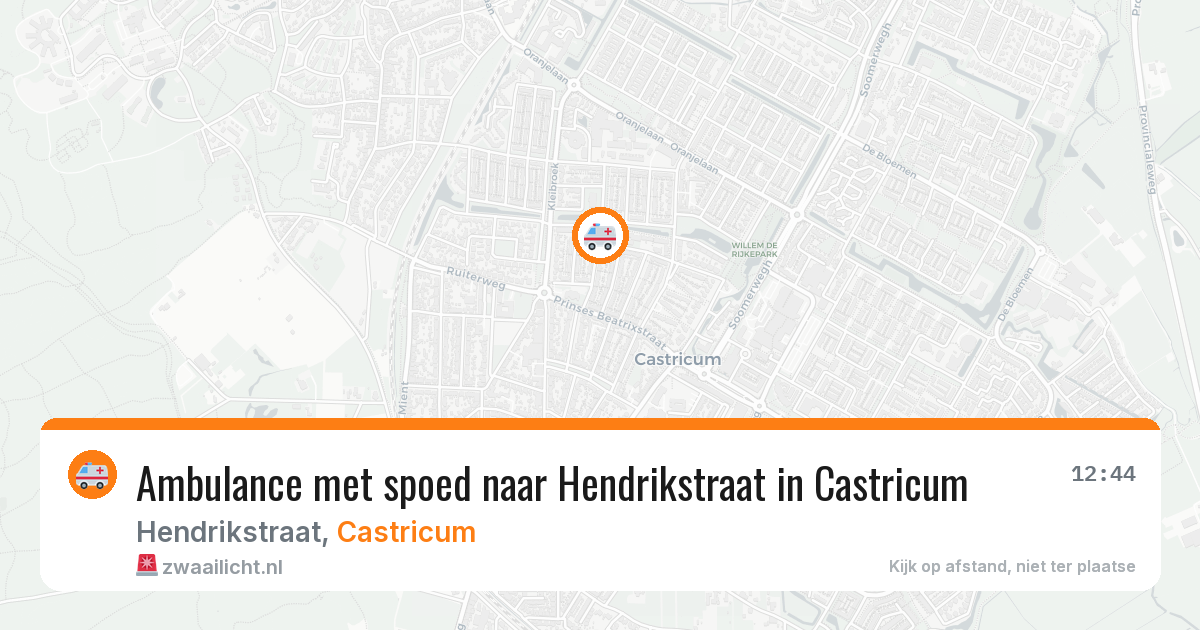 Ambulance met spoed naar Hendrikstraat in Castricum — 24 jun 2026