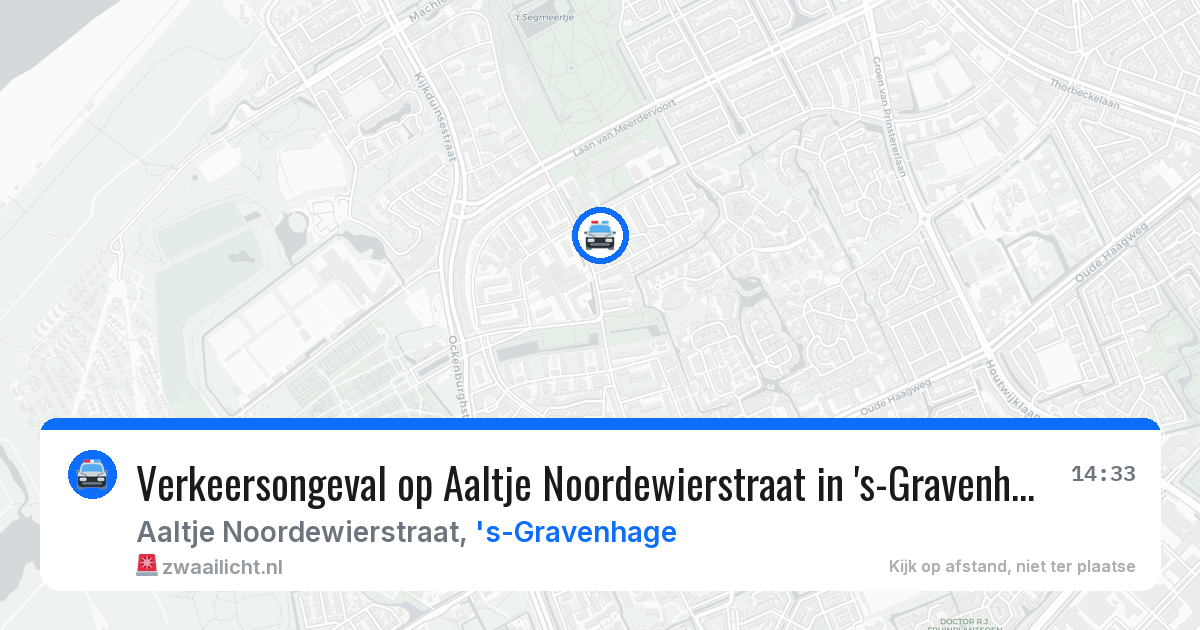 Verkeersongeval op Aaltje Noordewierstraat in 's-Gravenhage — 4 apr 2026