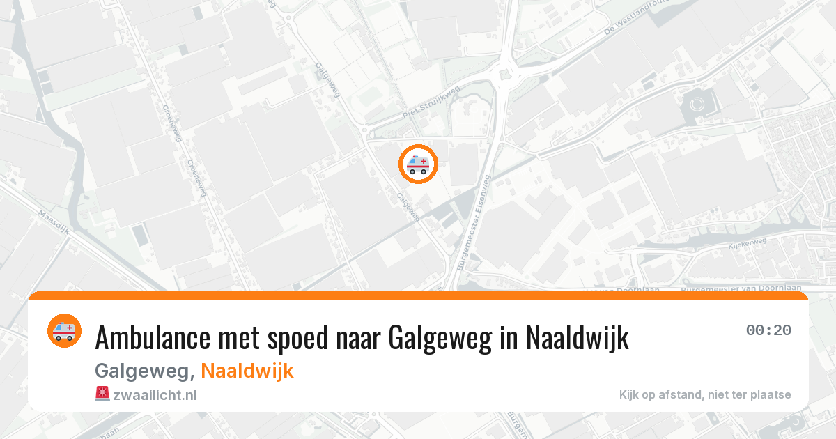 Ambulance met spoed naar Galgeweg in Naaldwijk — 16 mei 2026