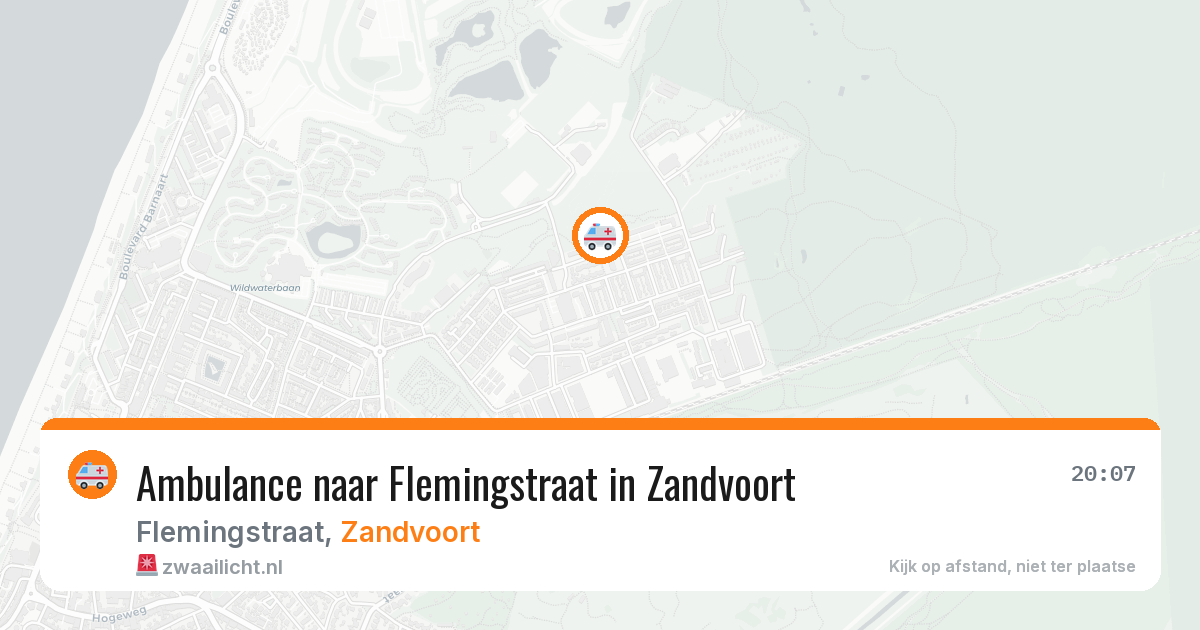 Ambulance naar Flemingstraat in Zandvoort — 13 aug 2026