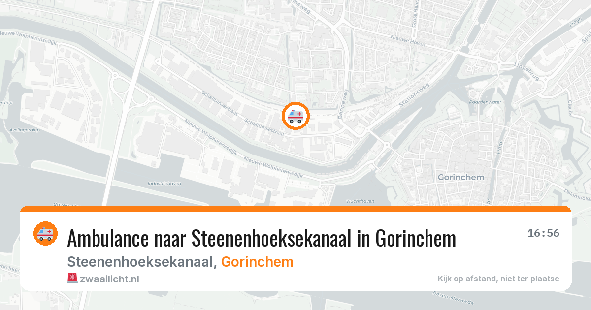 Ambulance naar Steenenhoeksekanaal in Gorinchem — 12 aug 2026