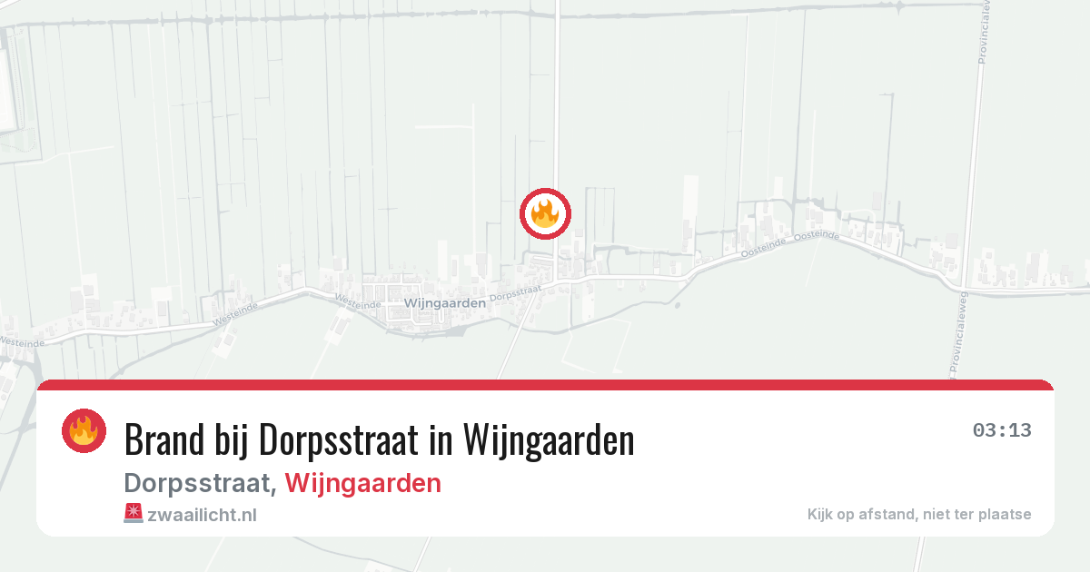 Brand bij Dorpsstraat in Wijngaarden — 5 feb 2026