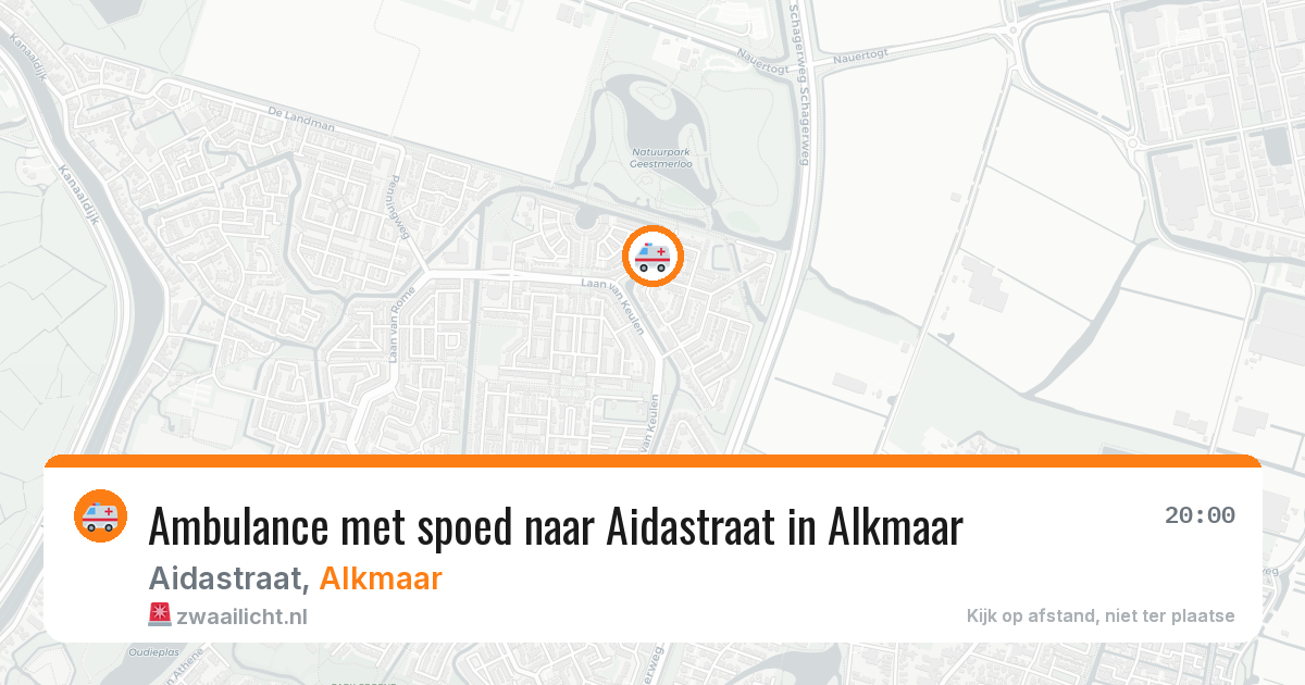 Ambulance met spoed naar Aidastraat in Alkmaar — 18 apr 2026