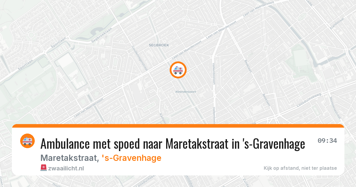 Ambulance met spoed naar Maretakstraat in 's-Gravenhage — 26 jun 2026