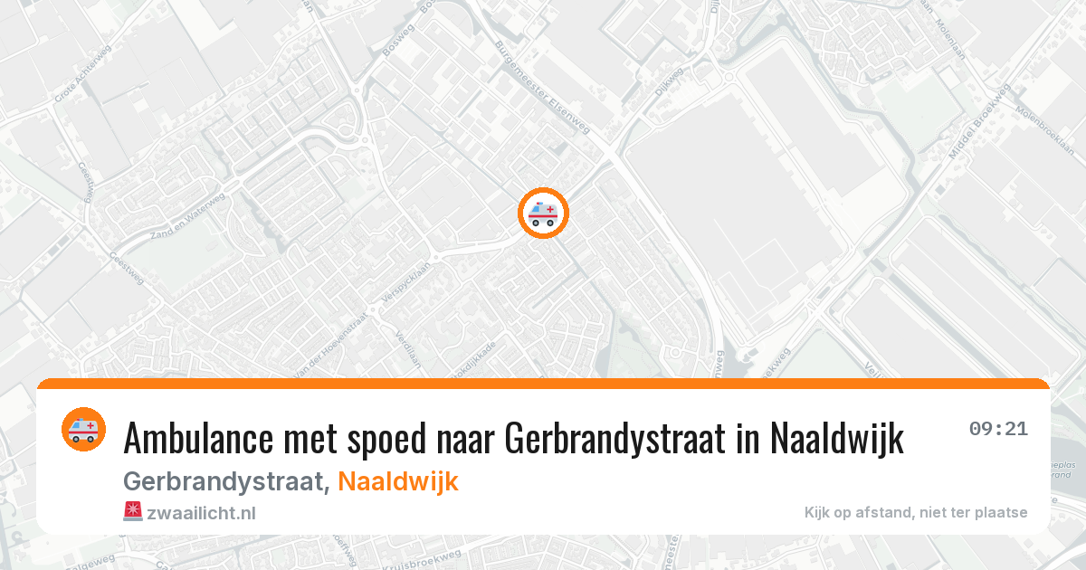 Ambulance met spoed naar Gerbrandystraat in Naaldwijk — 7 jul 2026