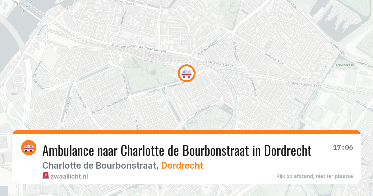 Ambulance naar Charlotte de Bourbonstraat in Dordrecht — 19 jul 2026