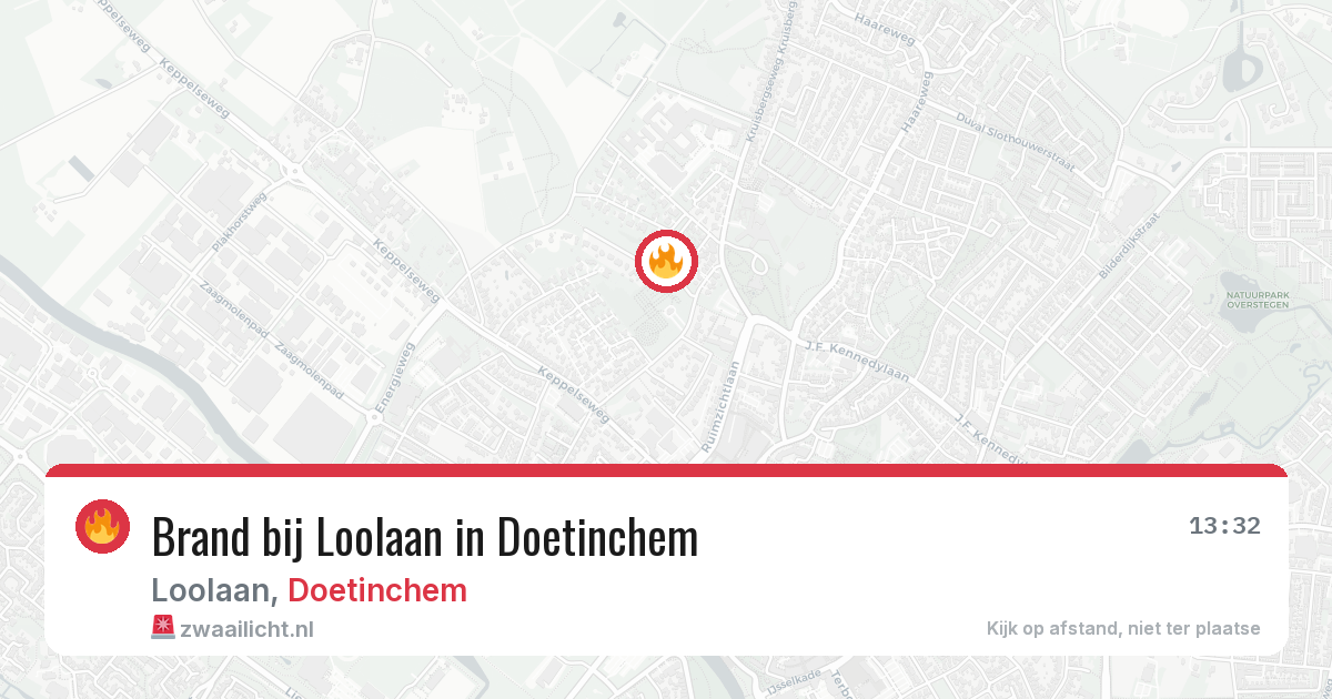 Brand bij Loolaan in Doetinchem — 12 aug 2026