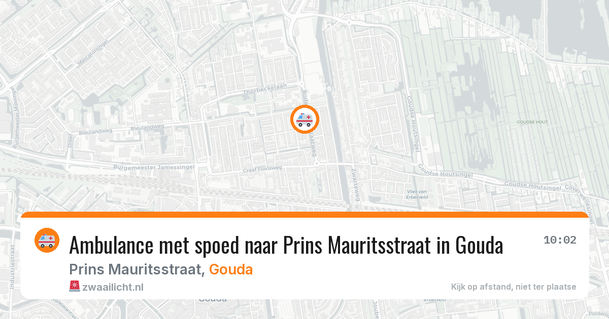 Ambulance met spoed naar Prins Mauritsstraat in Gouda — 28 jan 2026