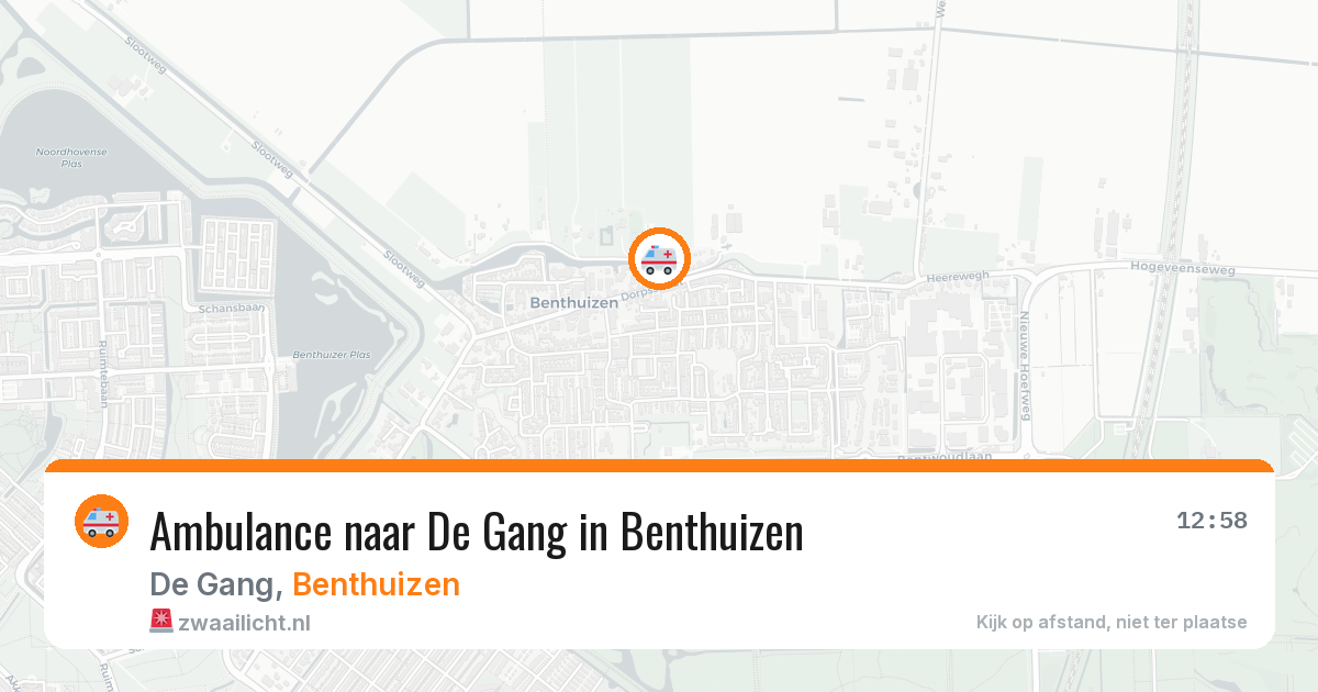 Ambulance naar De Gang in Benthuizen — 13 mei 2026