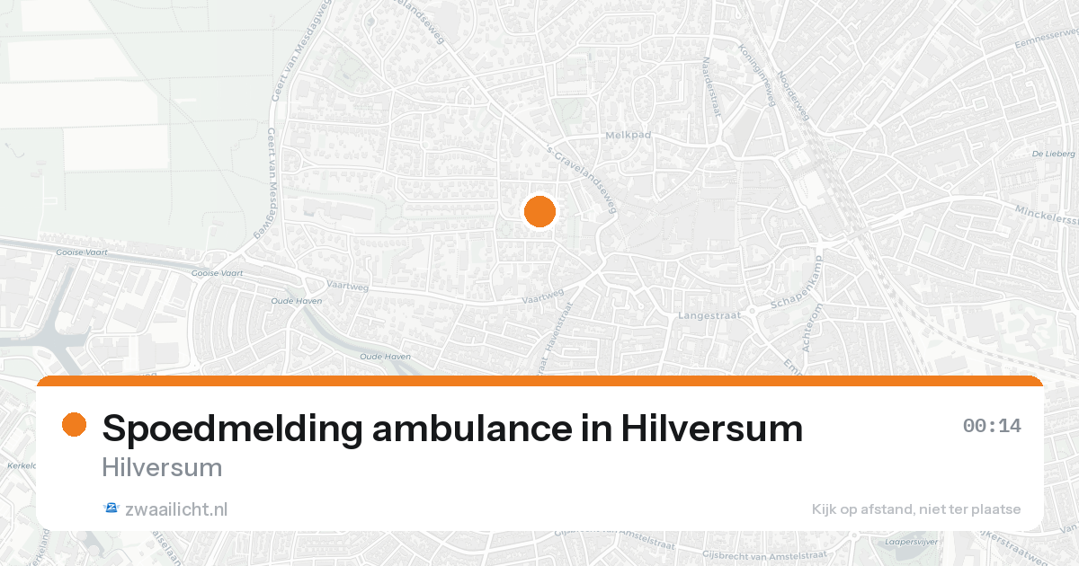 Spoedmelding ambulance in Hilversum — 14 aug 2026