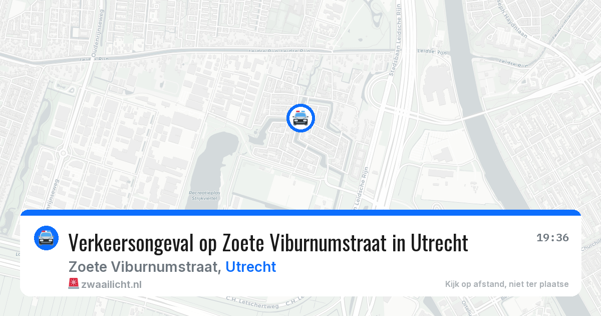 Verkeersongeval op Zoete Viburnumstraat in Utrecht — 13 aug 2026