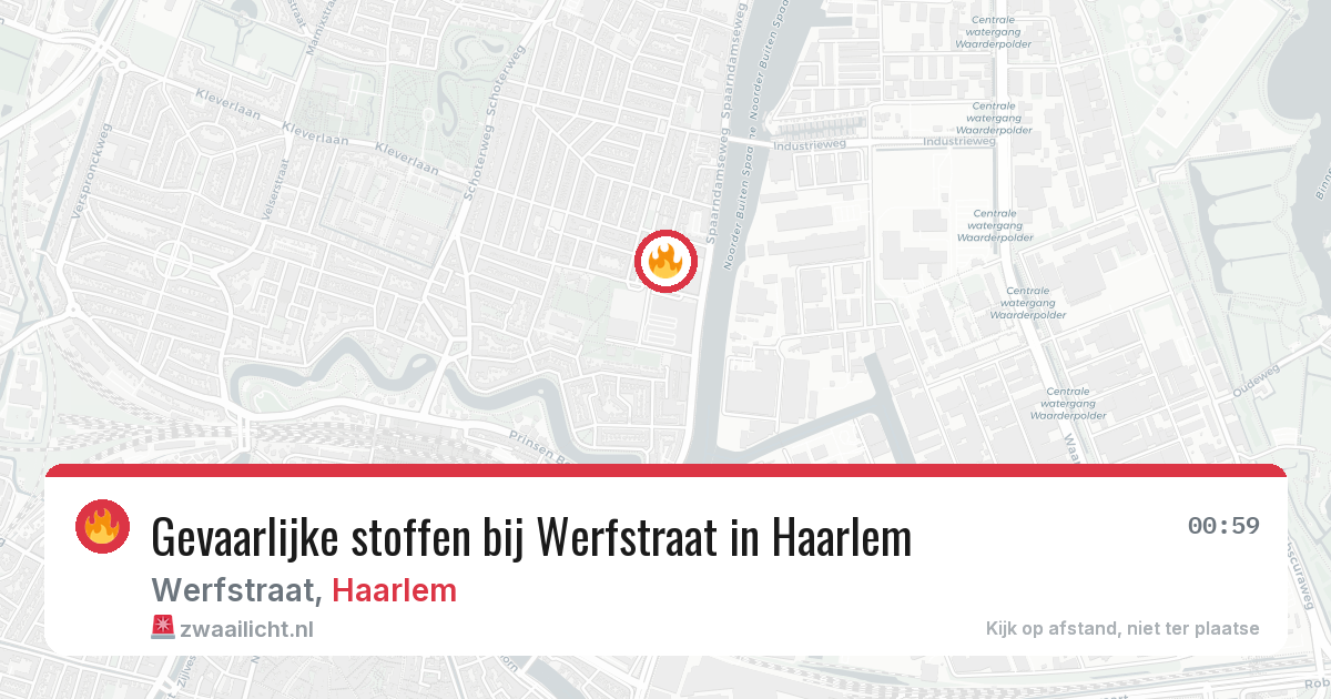 Gevaarlijke stoffen bij Werfstraat in Haarlem — 18 jun 2026