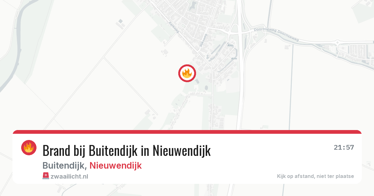 Brand bij Buitendijk in Nieuwendijk — 3 jul 2026