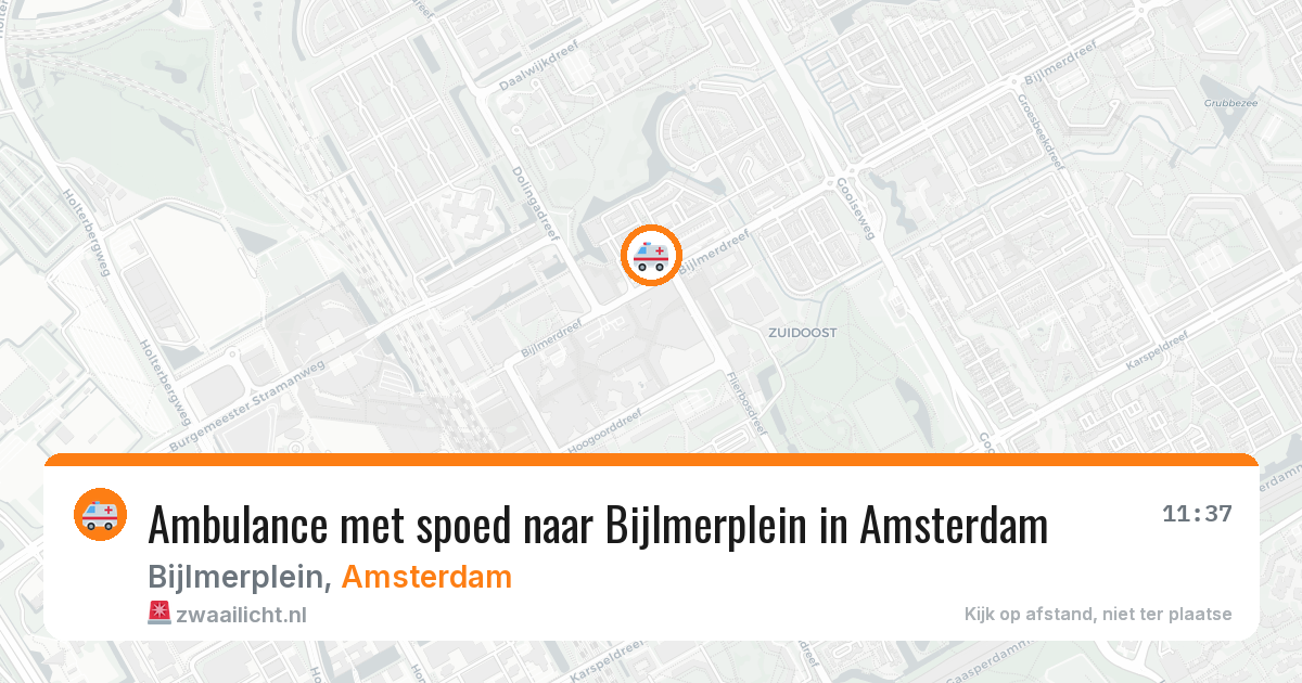Ambulance met spoed naar Bijlmerplein in Amsterdam — 26 jun 2026