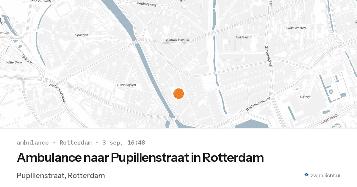 Ambulance naar Pupillenstraat in Rotterdam — 3 sep 2026