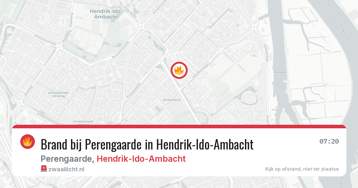 Brand bij Perengaarde in Hendrik-Ido-Ambacht — 6 apr 2026